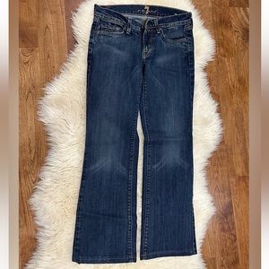 7 for all mankind blue bootcut jeans